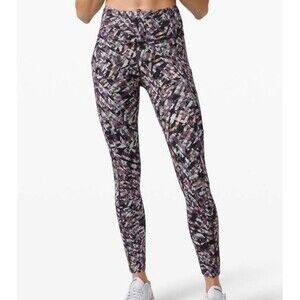 Lululemon Fast & Free 7/8 Tight II Size 4 Nulux 25" Kaleidoscopic Pink Multi
